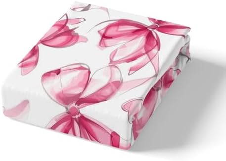 Feelyou Pink Bow Bowknot Sheet Set for Kids