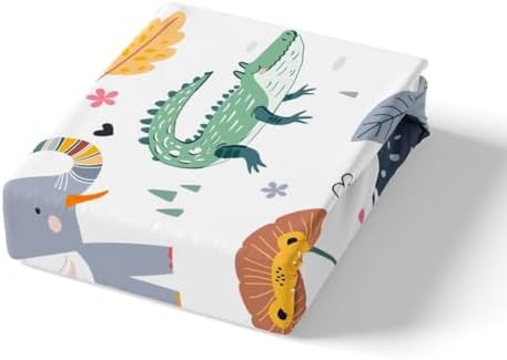 Feelyou Kids Zoo Fitted Sheet Pillow Sham Set Twin Size