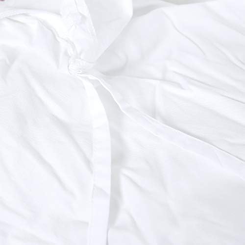 YINFUNG Boho White Fringe Duvet Cover Set Queen 3PC