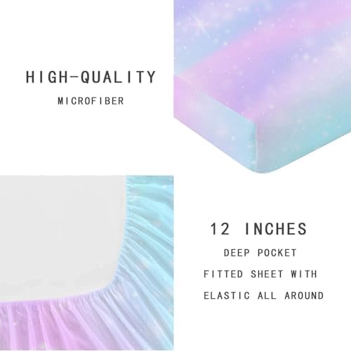 MUSOLEI Colorful Girls 3D Rainbow Sheet Set