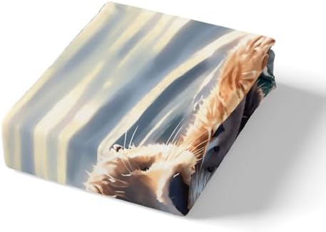Feelyou Otter Bedding Set Kids 3D Cute Sheets with 2 Pillowcases