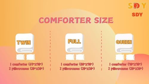 SDY 3PCS Queen Size Cat Comforter Set with Pillowcases 1