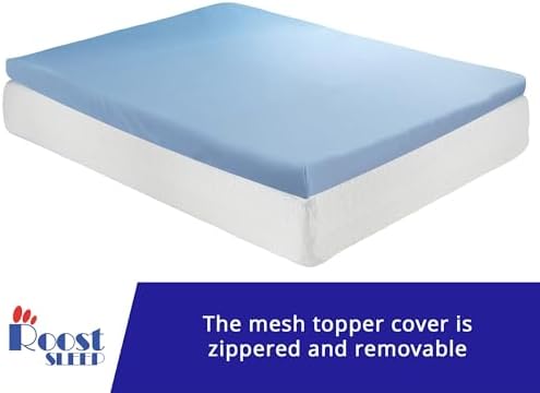 ROOST SLEEP Cool Cloud 3 Inch Gel Memory Foam Mattress Topper