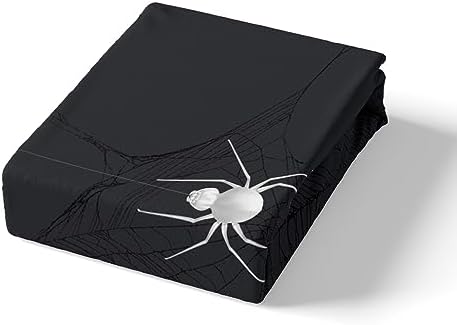 Feelyou Halloween Spider Web Duvet Cover Set Twin Size