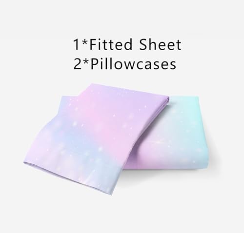MUSOLEI Colorful Girls 3D Rainbow Sheet Set