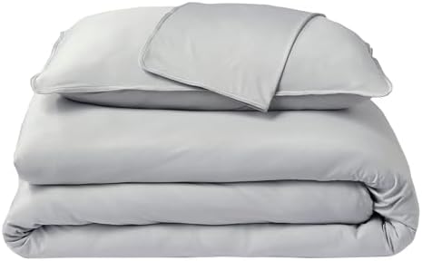 SHEEX Cooling Duvet Cover Set with Pillow Shams Pearl Blue