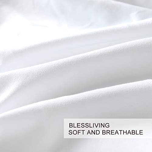 BlessLiving King Size Duvet Cover Set with Blocks Pattern