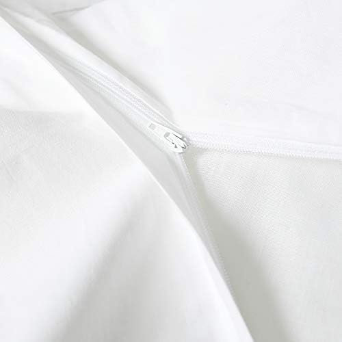 YINFUNG Boho White Fringe Duvet Cover Set Queen 3PC