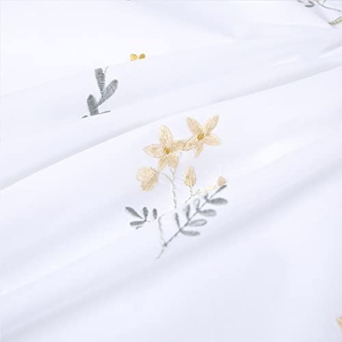YINFUNG Floral Duvet Cover Set Queen Size 3 Pieces 90x90
