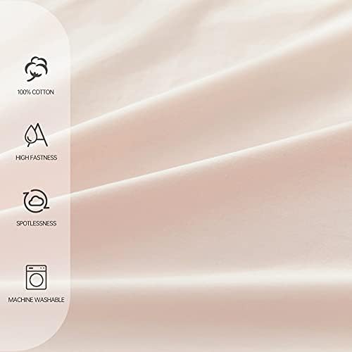 SimpleOpulence Cotton Sheet Set Ruffle 3Pcs Twin Blush Pink