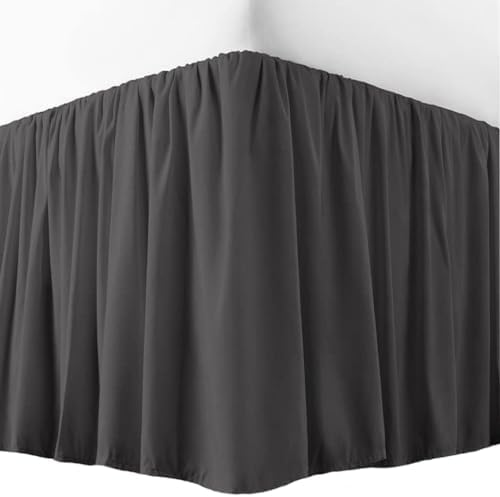 3 Sided Split Dust Ruffle Bed Skirt in Gray 1