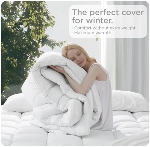 KUB Mattress Topper with Cooling Protector and Fitted Sheet Set