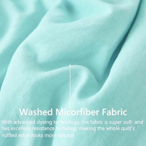 PERFEMET Teal Boho Full Comforter Set for Girls