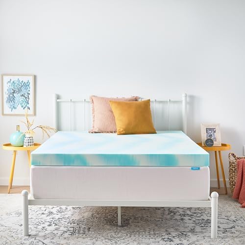 Linenspa 4 Inch Gel Swirl Memory Foam Mattress Topper Cool Comfort