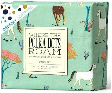 Where The Polka Dots Roam Horse Bedding Set - Twin