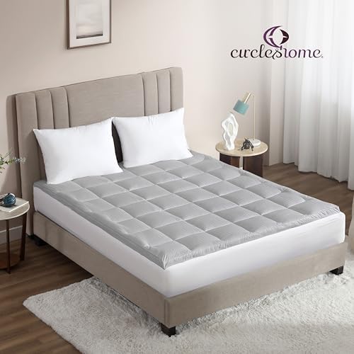 CirclesHome Full Size Mattress Topper - Plush Thick Fitted