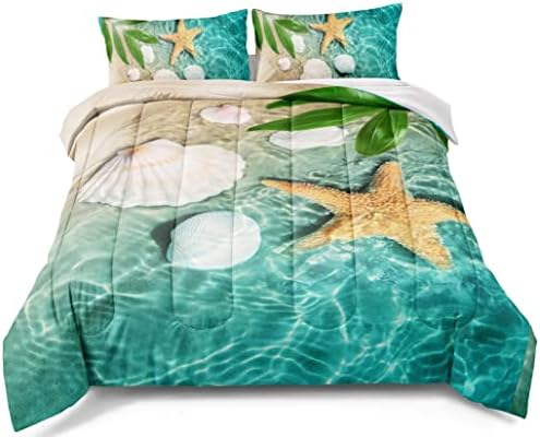 BDUCOK Ocean Themed Comforter Set Queen Size