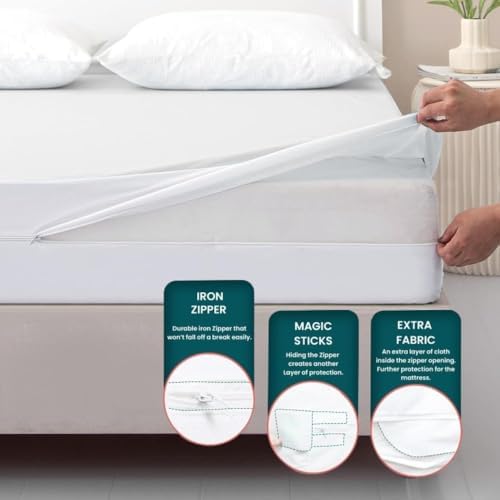 Cotton Passion Twin XL Mattress Encasement Zippered Waterproof Cover
