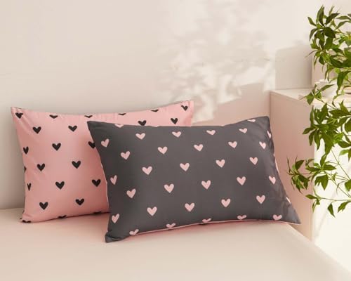 Nayoroom Heart Duvet Cover Set Queen Size Reversible