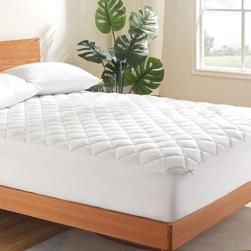 SLEEP ZONE Cooling Mattress Pad King Size Non-Slip Breathable