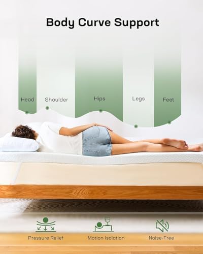 Marsail 3 Inch Gel Memory Foam Mattress Topper Twin XL 1
