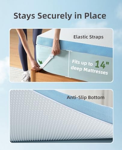 Marsail 3 Inch Cooling Gel Mattress Topper Twin XL