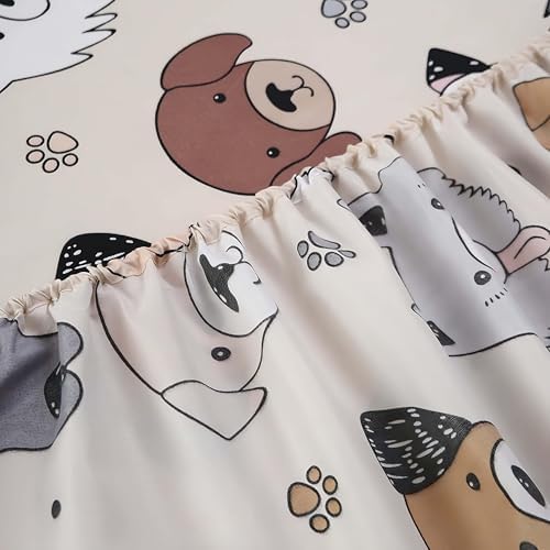 SDY 4PCS Dog Bedding Sheets Set Twin Size Kawaii Pattern