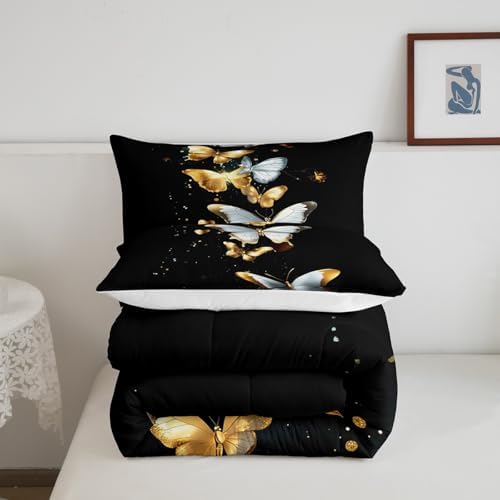 Feelyou Butterfly Comforter Set Queen Size
