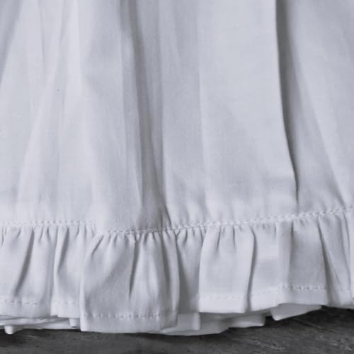 3-Sided Elasticated Ruffle Bed Skirt White 700 TC Egyptian Cotton