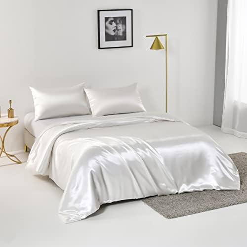 Chanyuan Luxury Satin Duvet Cover Twin Set