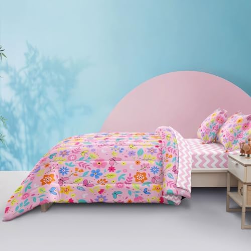 Kids Comforter Set with Fluffy Reversible Patterns