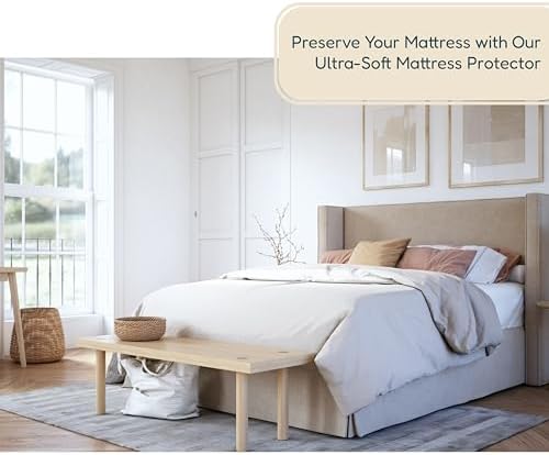 DreamOasis Waterproof Queen Mattress Protector - Bamboo Viscose Soft Breathable