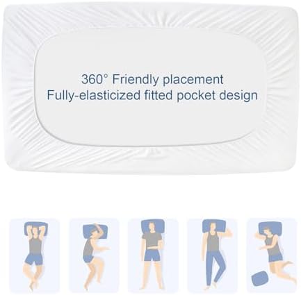 SPRINGSPIRIT Waterproof Cot Mattress Protector with Quilted Design and Deep Pocket