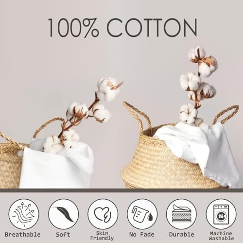 Erosebridal Natural Cotton Duvet Cover Set