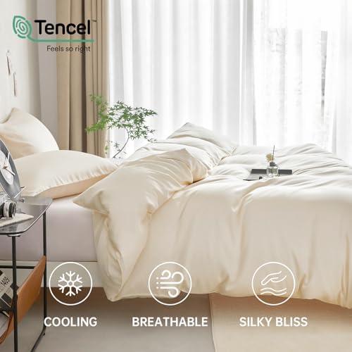 DCSKY Queen Size Tencel Duvet Cover Set 3-Piece 1