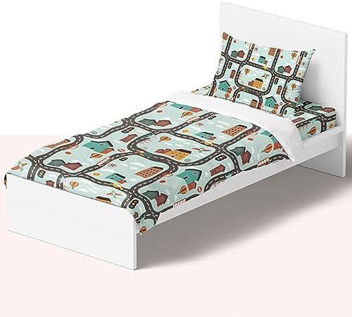 Nikki Peter 100 Cotton Kids Sheet Set with City Print