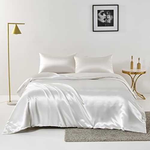 Chanyuan Luxury Satin Duvet Cover Twin Set