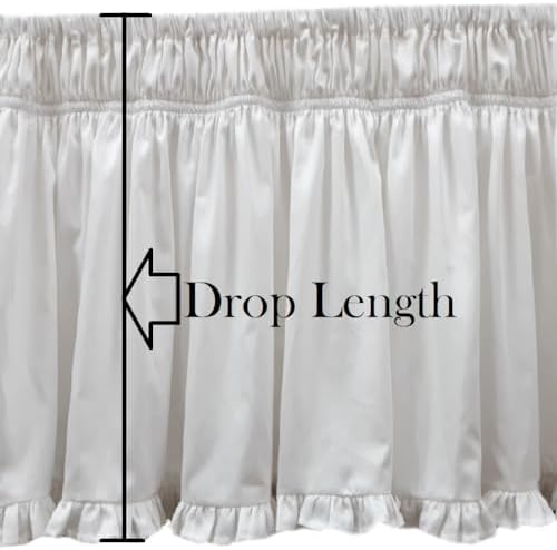 3-Sided Elasticated Ruffle Bed Skirt White 700 TC Egyptian Cotton