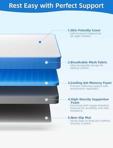 Grbsy 4 Inch Extra Firm Mattress Topper Full Size