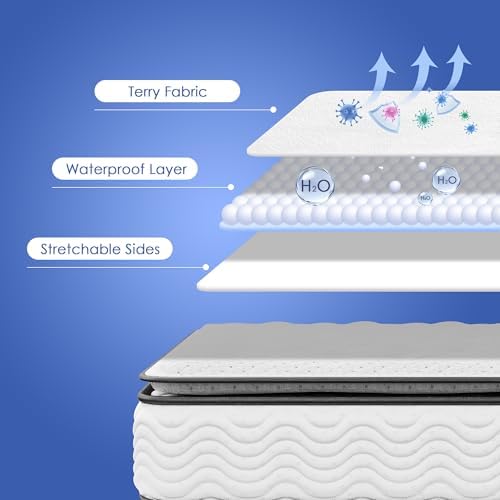 HALANS King Waterproof Mattress Protector Breathable Fitted Sheet