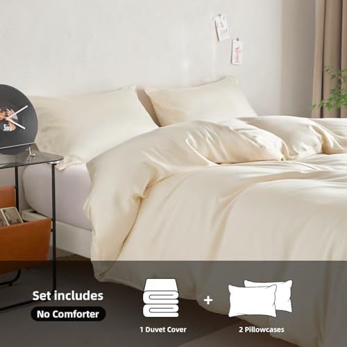 DCSKY Queen Size Tencel Duvet Cover Set 3-Piece 1
