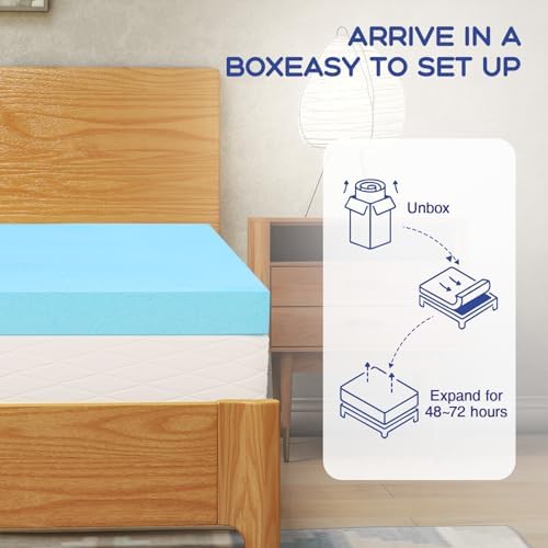VALUXE 3 Inch Cooling Gel Mattress Topper