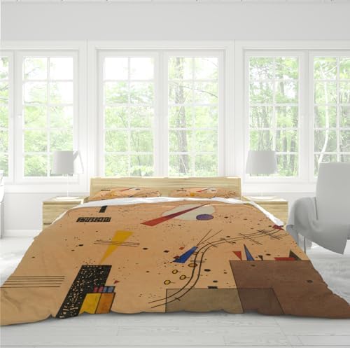 HOBBOY 3-Piece Duvet Cover Set with Zipper Pillowcases 1