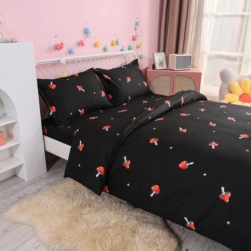 Erosebridal Cute Mushroom Duvet Cover Set Queen Size