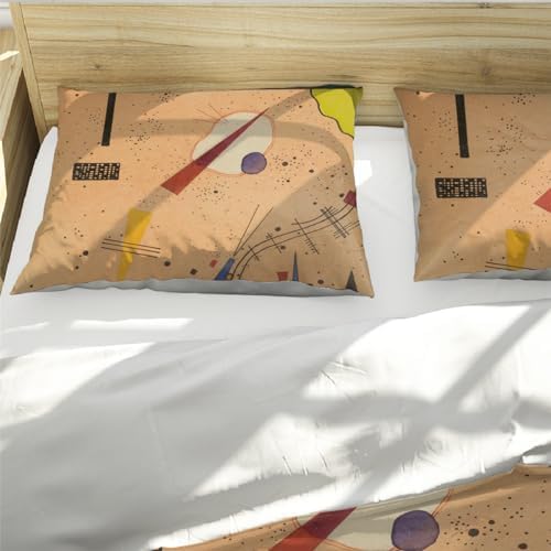 HOBBOY 3-Piece Duvet Cover Set with Zipper Pillowcases 1