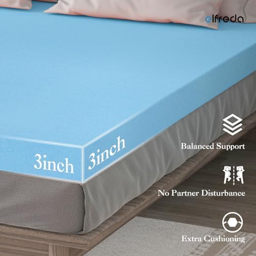 Elfreda 3 Inch Twin Mattress Topper for Pressure Relief