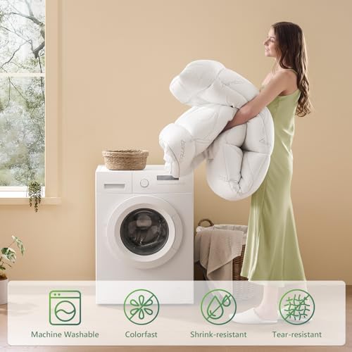 Homemate Twin XL Mattress Topper with Cooling Gel and Fluffy Pillow Top