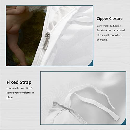 Retro Chic 3pc Duvet Cover Set with Zipper and 4 Ties