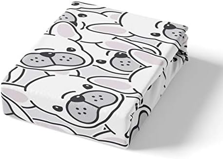 Feelyou Dog Bedding Set with Cartoon Bulldog Print 1