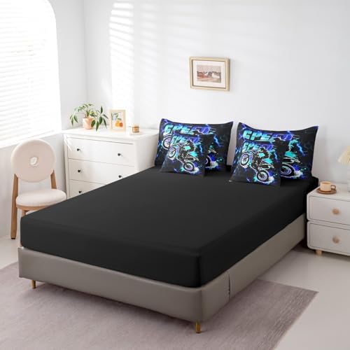 Feelyou Kids Dirt Bike 7Pcs Twin Bed in a Bag Set
